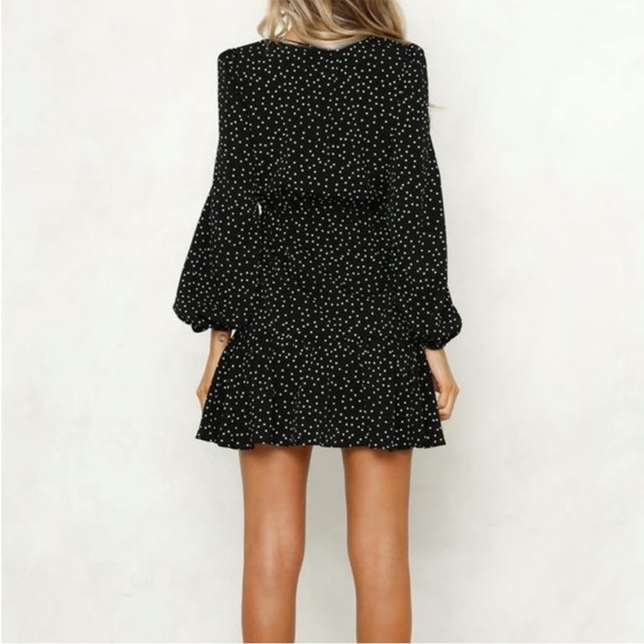 Hello Molly Polka Dot Flowy Mini Dress Frills - Picture 5 of 8